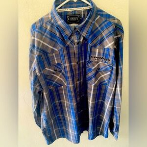 Cowboy Hardware Button Up with Pearl snaps